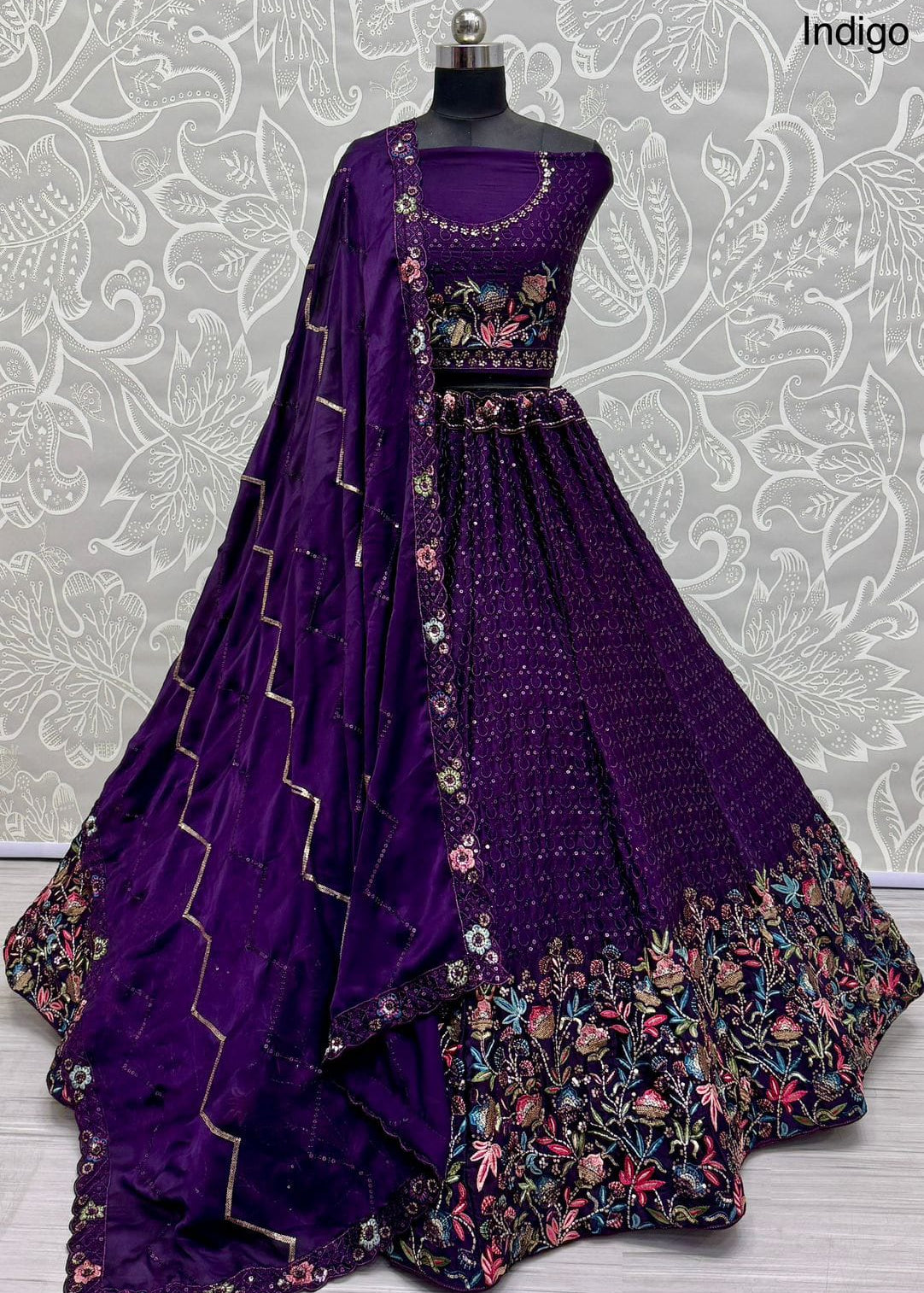 Wedding Thread Sequence Lehenga