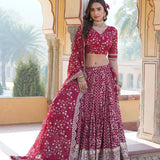 Pure Viscos Jacquard Lehenga