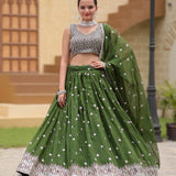 Heavy Faux Georgette Wedding Lehenga