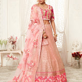 Flame Wine Natural Crepe Lehenga