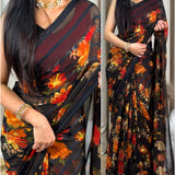 Perfect  Floral Print Saree