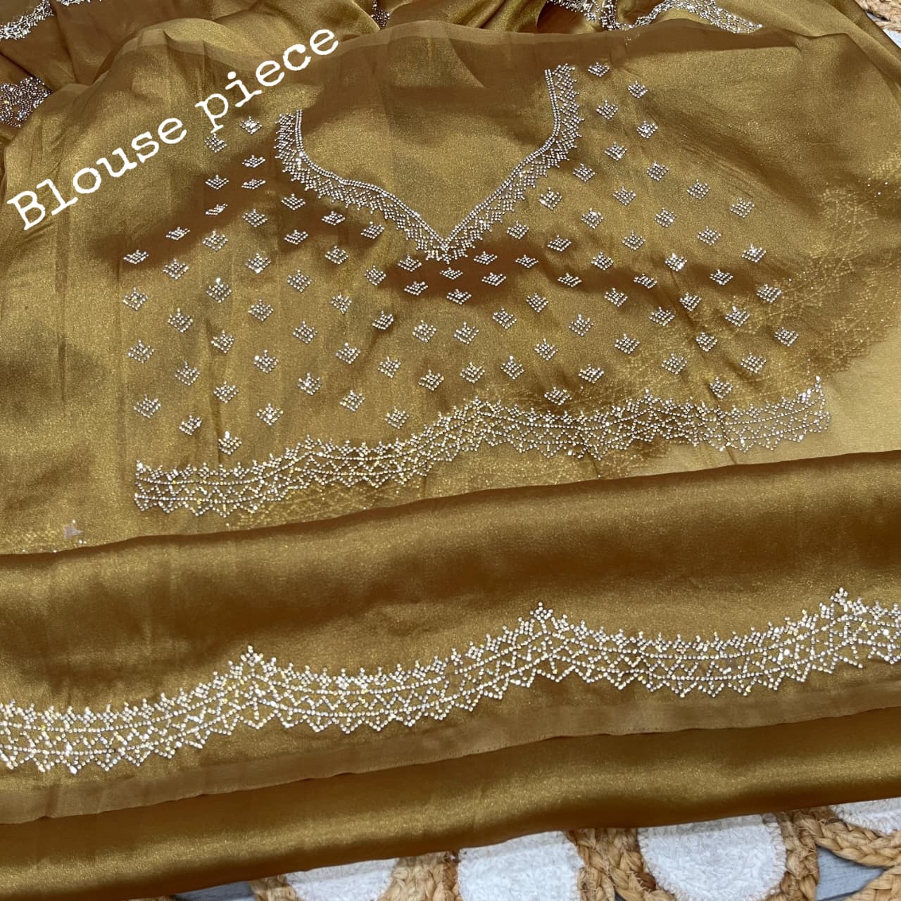 Glamorous Silk Golden Saree