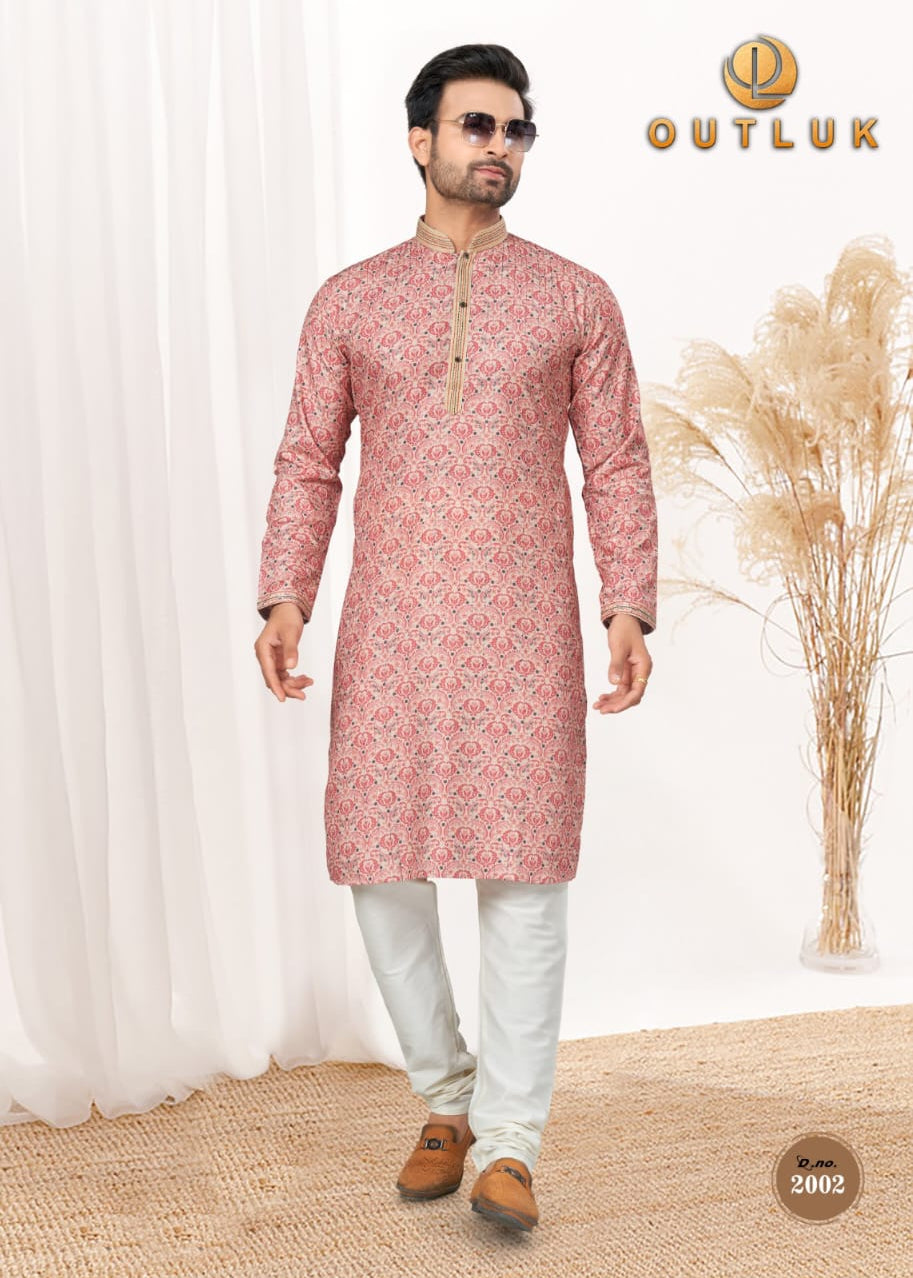 Men's Wedding Art Silk Kurta