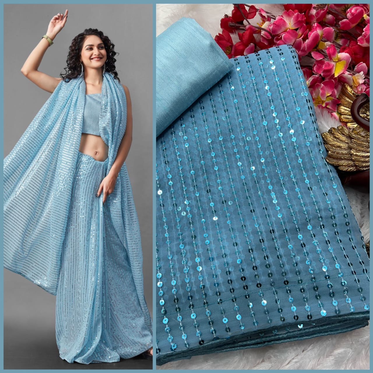 Beautiful Sequence Saree Collection