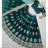 Green Designer Embroidery Lehenga