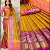 Exclusive
Minawork Weving
Silk Saree - Unstich