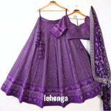 Fantastic Purple Bride Lehenga Choli