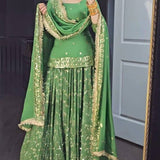 Designer Partywear Top and Lehenga