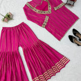 Exclusive Pink Real Mirror Suit