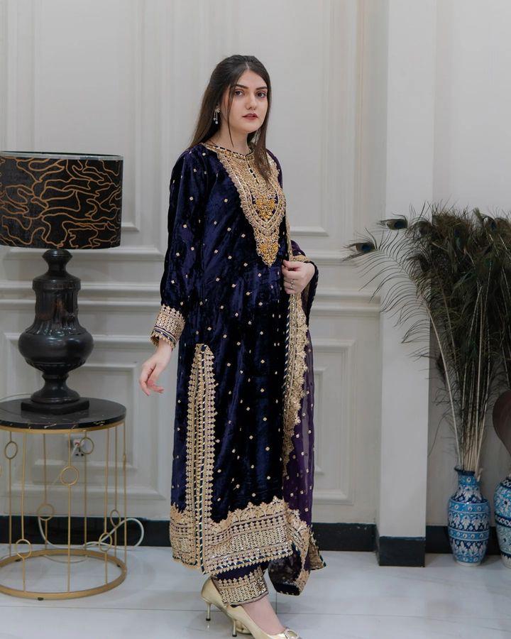 Premium Pakistani Velvet Suit Collection