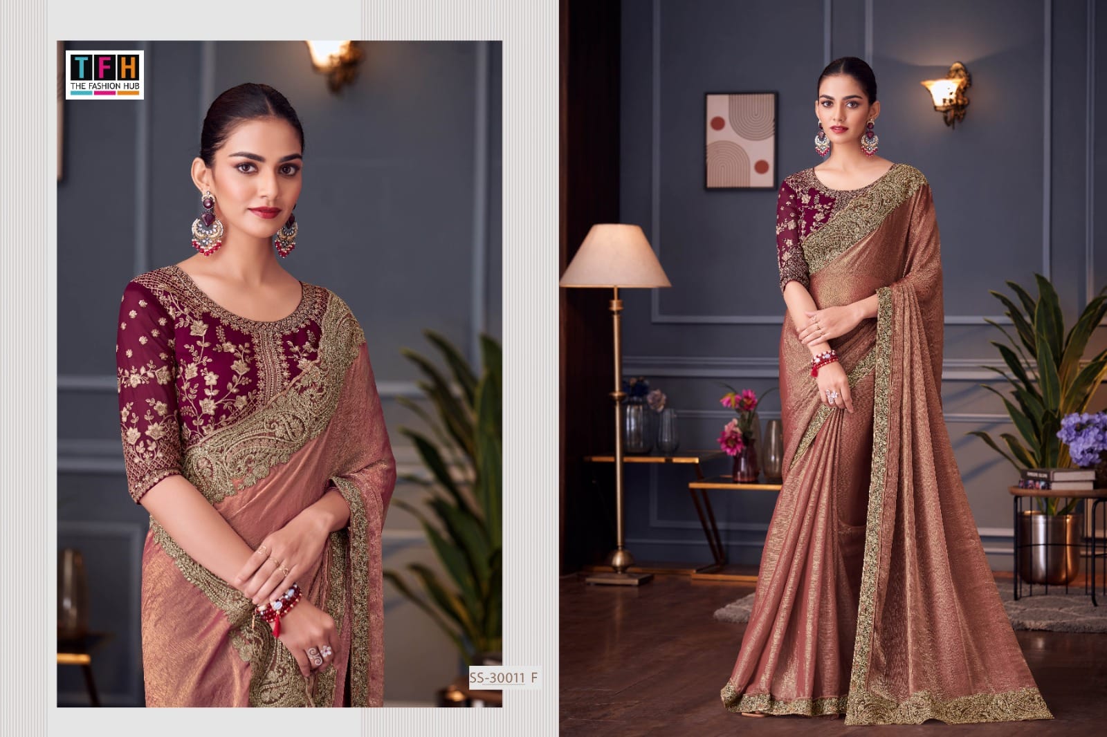 TFH Classic Embroidered Saree