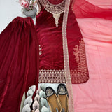 Designer Velvet Top Plazzo Set