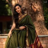 New Design  soft silk  Green Saree