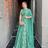 pure banarasi jacquard gown