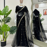 Beautifull Designer Soft Net Saree