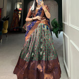 Elegant Jacquard Silk Lehenga