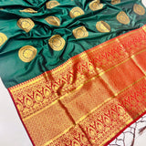 Beautiful Soft Chakrani Silk sareeGolden