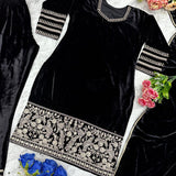 Designer Black Velvet Suit Collection