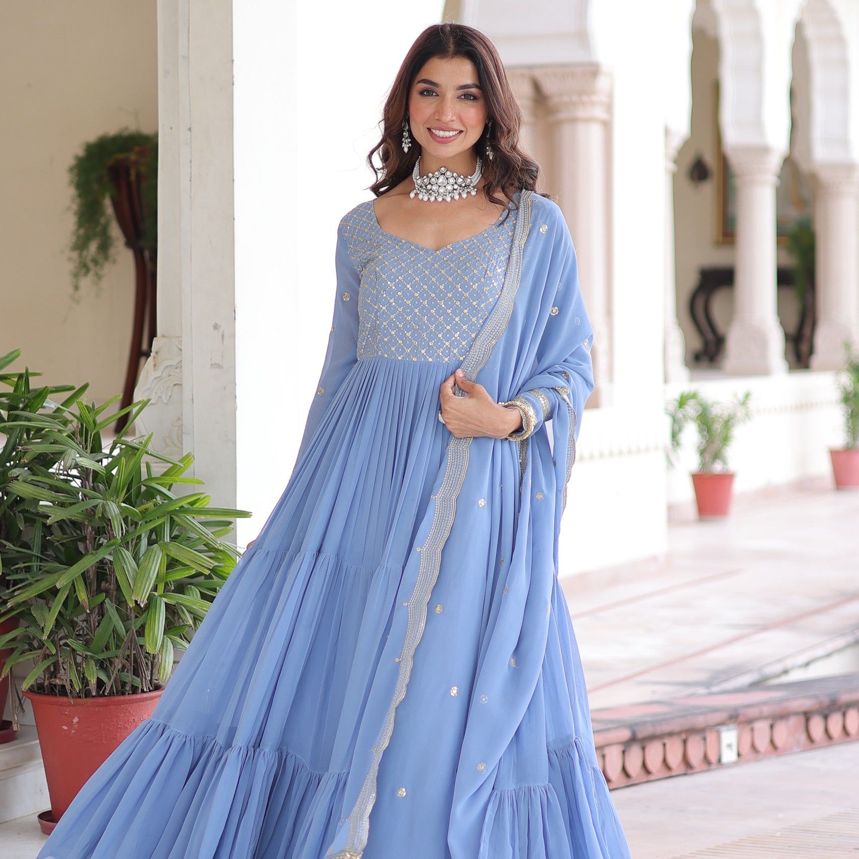 Stunning Georgette Anarkali Gown