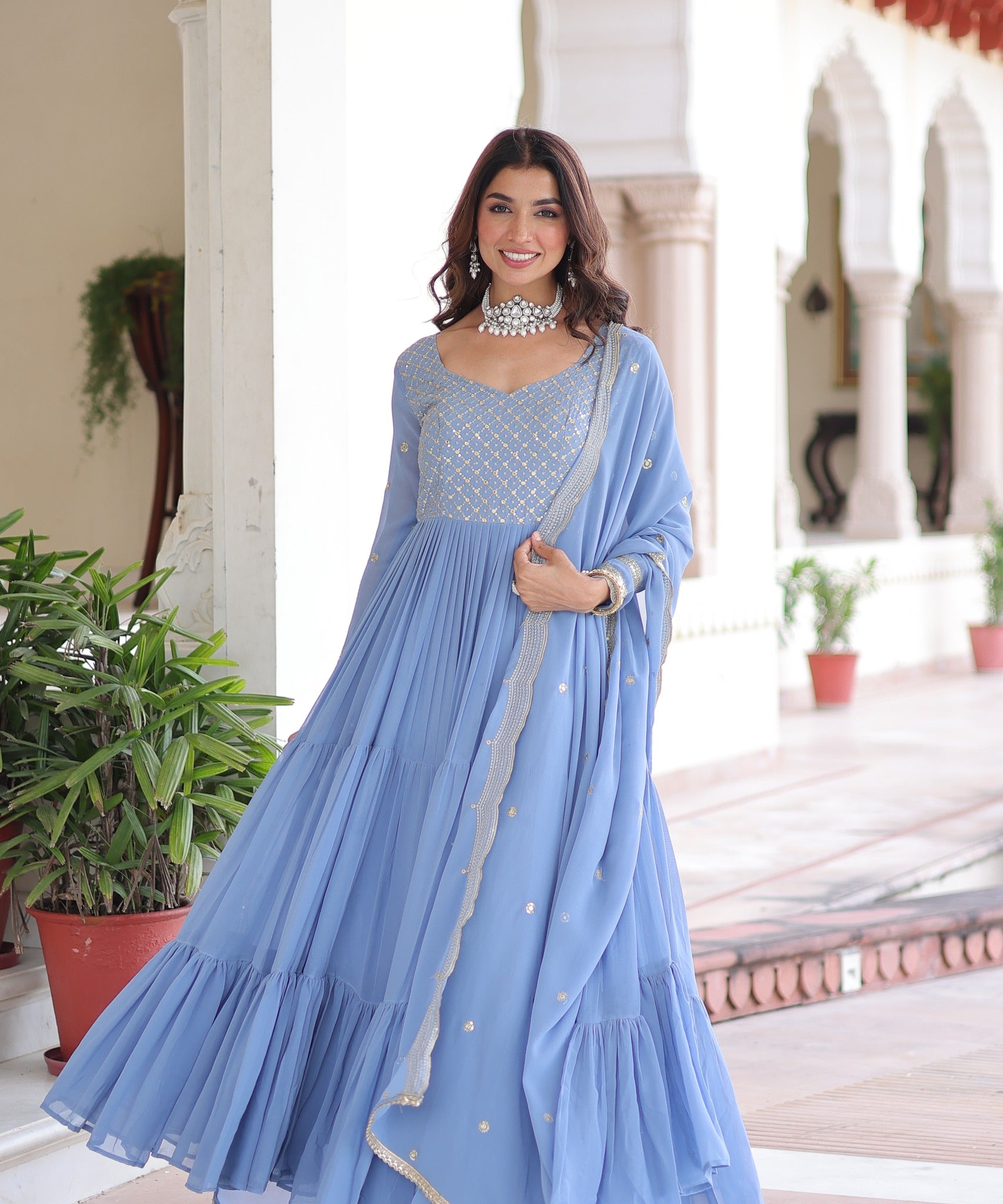 Stunning Georgette Anarkali Gown