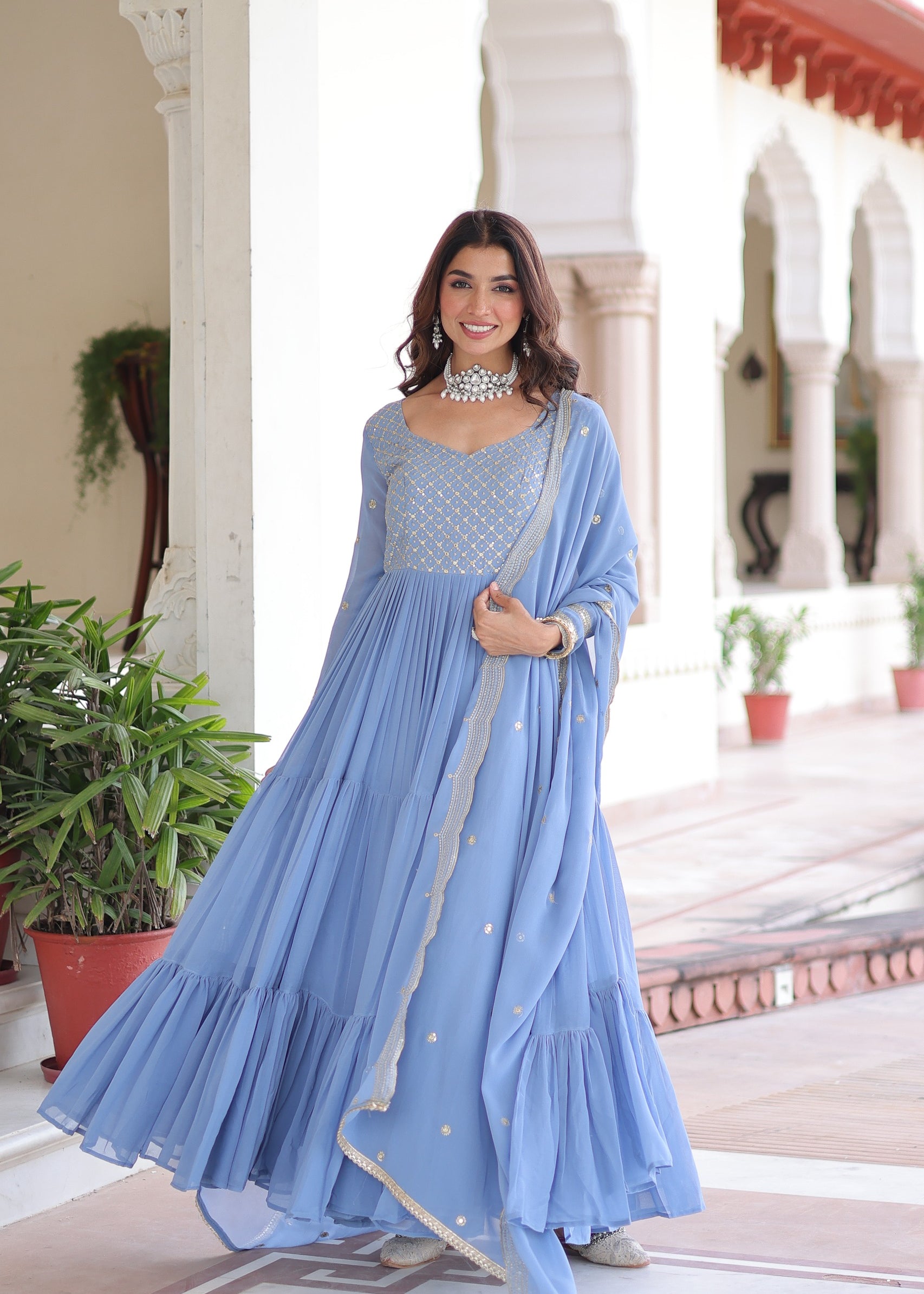 Stunning Georgette Anarkali Gown