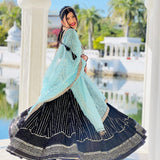 Party Wear viscose Velvet Lehenga choli