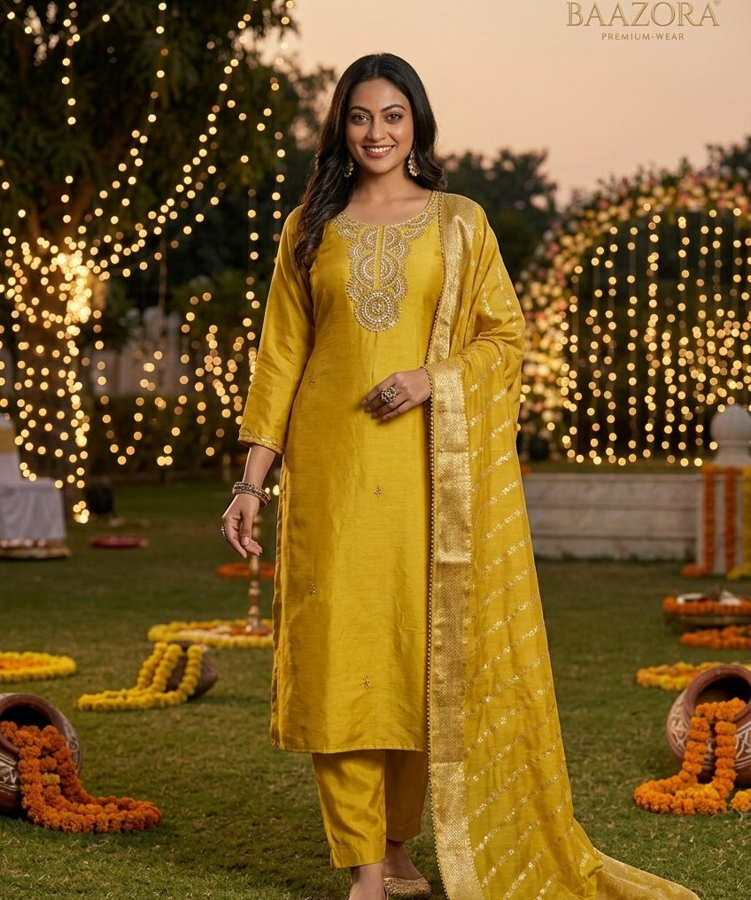 Srileela Pure Dola Silk Suit