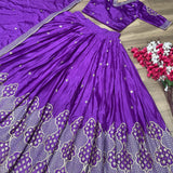 Festival Purple Lehegha Choli