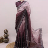 Pure Jimmychoo Mirror Work Saree