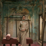 Exclusive Gold Crush Embellished Saree