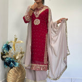 Reddish Sequence Work Suit