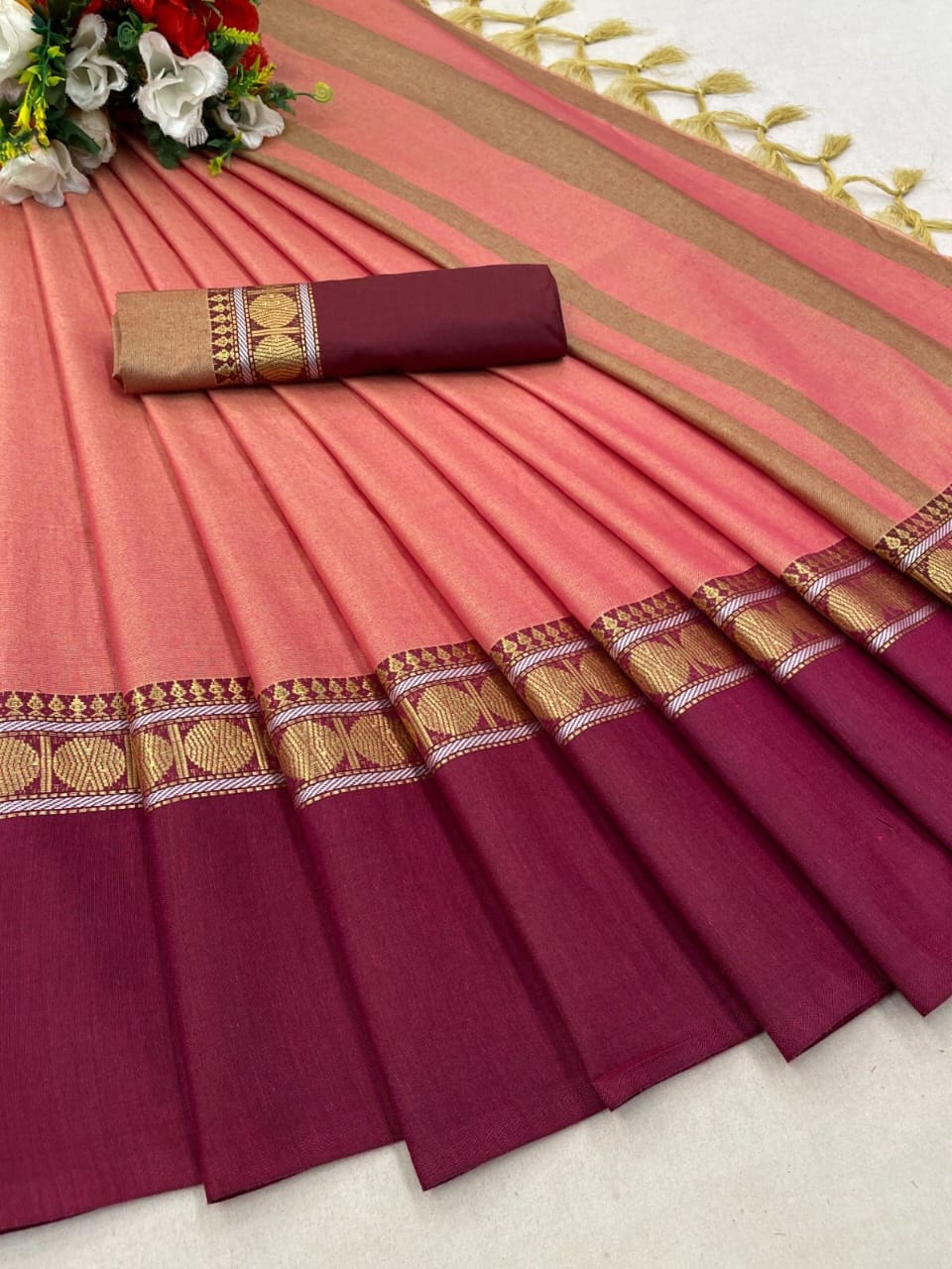 Beautiful  Tone  colour saree