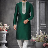 Silk Embroidered Mens Kurta