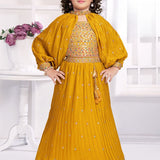 Yellow Fancy Kids Lehenga Choli