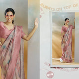 Handloom Silk Weaving Duel Tone Saree