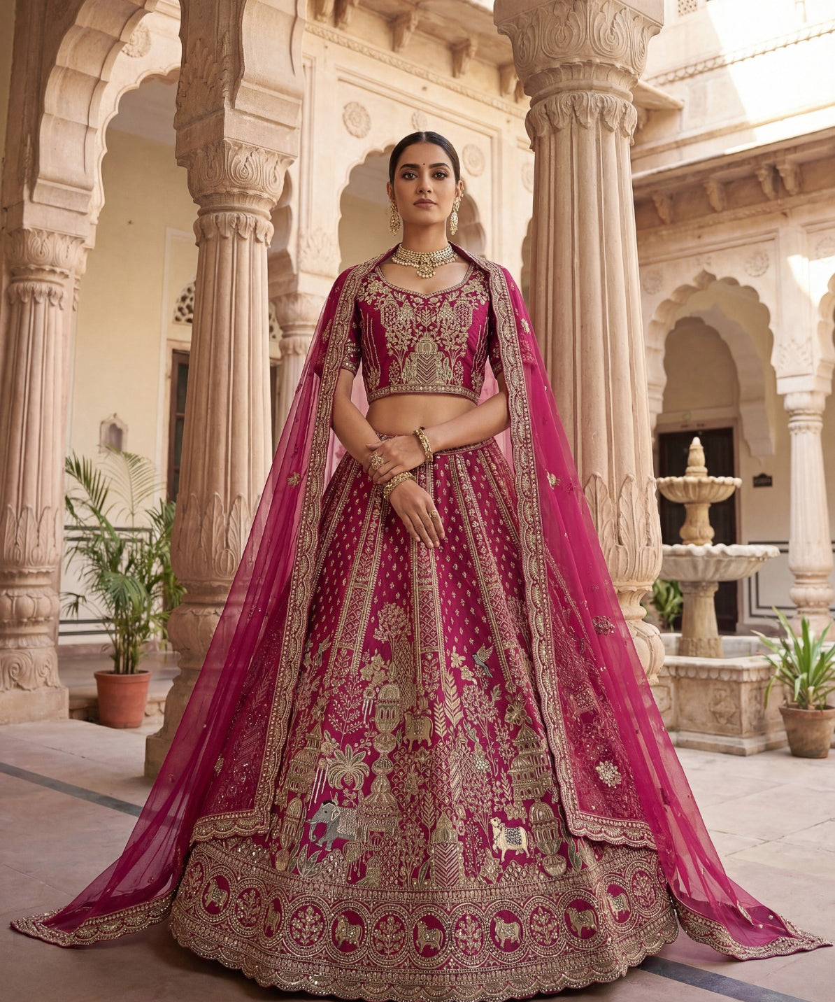 Royal Wedding Silk Embroidered Lehengha