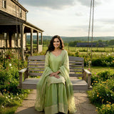 Stunning Shiny Silk Top Plazzo