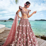 Bridal RoseGold Wedding Lehenga