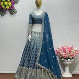 Heavy Chinon Embroidered Lehenga Choli