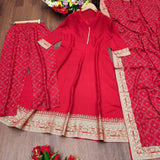 Trendy   Reyon  Anrkali Gown