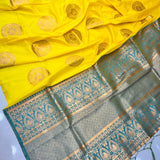 Beautiful Soft Chakrani Silk sareeGolden