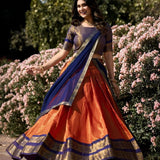 Kanchipuram Silk Zari Weaving Lehenga