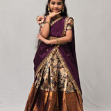 Heavy Lichi Silk Kids Lehenga