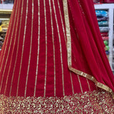 Wedding Maroon Lehenga Choli