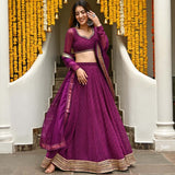 New   Design of Georgette Lahenga Choli