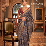 Aqua Finish Banarasi Silk Saree