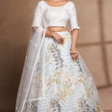 Dashing  flower Organza Lehenga