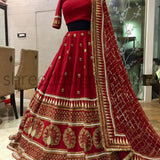 DESIGNER BRIDAL WEAR EMBROIDERY SEQUNCE WORK LEHENGAS CHOLI