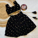 Beautiful Velvet Kids Lehenga