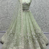 Heavy Bridal Net Lehenga